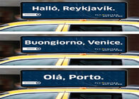 Экраны на открытом воздухе рекламы знака полного цвета такси ИП65 П4 верхним приведенные автомобилем 1/16 разверток