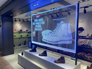 Экран дисплея приведенный цены по прейскуранту завода-изготовителя SMD P3.91 1000*500mm прозрачный установленный на стеклянном окне для ходя по магазинам магазина
