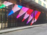 Панель стены Pantalla рекламы фасада прозрачной сетки занавеса P15.625 строя видео- показывает экран СИД