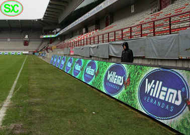 Портативное водоустойчивое СИД периметра стадиона полного цвета P10 показывает рекламируя доску приведенную