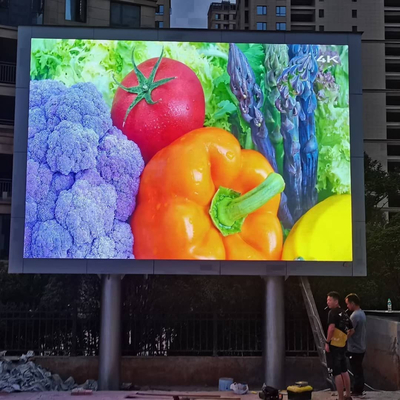 Установленный столбцом шкафа утюга стены 960X960MM СИД P10 HD дисплей СИД видео- на открытом воздухе