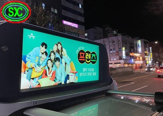 Внешний полноцветный двойной боковой такси P5 Рекламный светодиодный дисплей Крыша автомобиля Знак водонепроницаемый