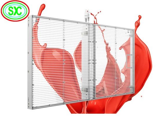 Прозрачный светодиодный экран P3.91-7.82 мм для помещений, 1500 нит, SMD видеостена