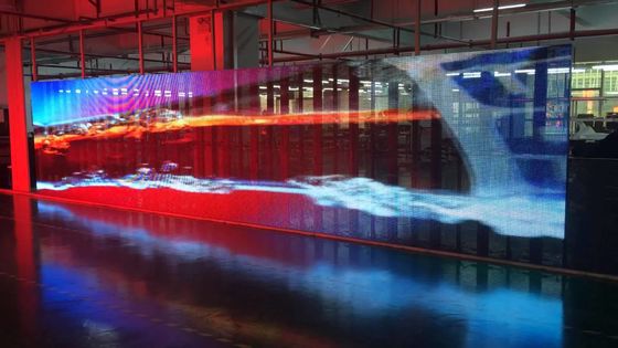 Прозрачный светодиодный экран для помещений и улицы P3.91-7.82 мм, яркость 3000 кд