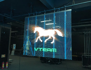 Slim P1.25 Прозрачное стекло LED дисплей, Led Mesh Screen Плотность пикселей 25600 пикселей / квадратный метр