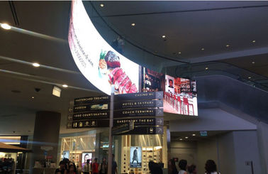 P4 Soft Hd Flexible Advertising LED Screens Плотность пикселей 62500 точек / кв.м. РГБ рекламный светодиодный экран