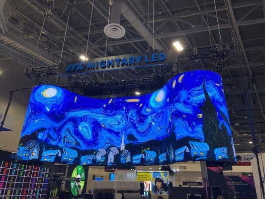 HD 3 года гарантии полный цвет 3840hz P3.91 Внутренний изогнутый светодиодный дисплей для сцены