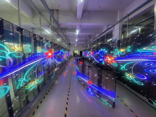 Коммерческий прозрачный дисплей, светодиодный прозрачный дисплей 1R1G1B