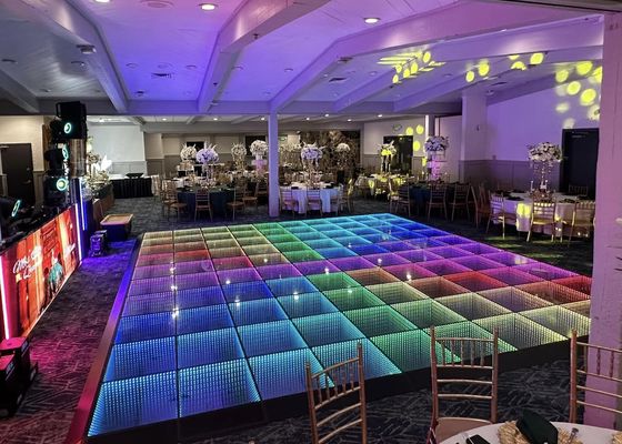 Портативная 4,81 мм светодиодная панель танцевального пола SMD3535 полноцветная видеостенка