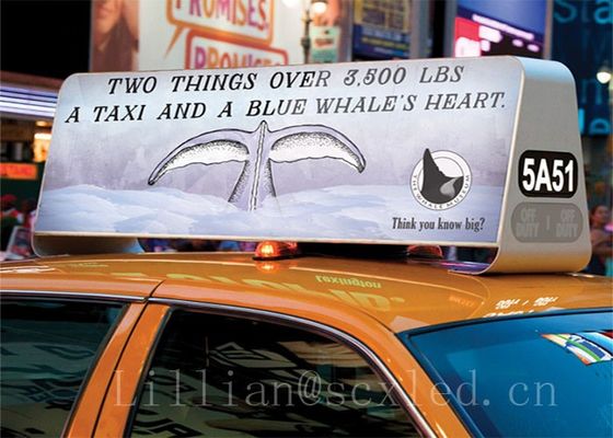 Двусторонний светодиодный такси-знак на крышу P5 960x320 мм, водонепроницаемость IP67