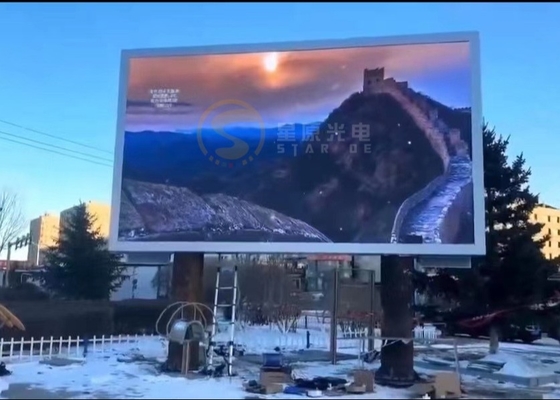 P6 Наружный высококачественный светодиодный дисплей полного цвета Алюминий и железный литейный шкаф