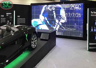 Светодиодный прозрачный экран высокая яркость полный цвет прозрачная стена 32768 пунктов / квадратный метр Для аренды