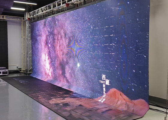 Flexible Full Color Stage Background Led Screens P3.91 Indoor Advertising Video Wall