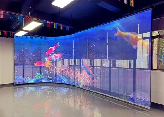 Прозрачная светодиодная видеостена P3.91 Внутренняя светодиодная сетка