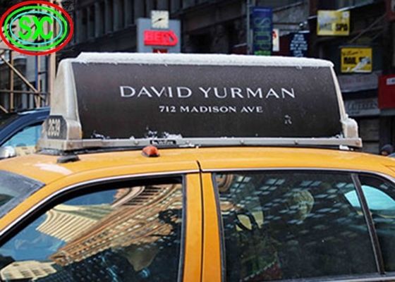 Двусторонний светодиодный дисплей на крышу такси P5, водонепроницаемость IP65, яркость 6500 кд/кв.м