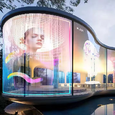 Легкий прозрачный светодиодный экран весом 0,2 кг/компьютер с светодиодным типом SMD2121 и производительностью G7.82-7.82