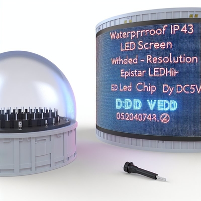 Водостойкий IP43 Сферный светодиодный экран с разрешением Epistar Led Chip DC5V