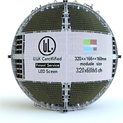 UL Certified Front Service Sphere LED Screen с размером модуля 320*160 мм и сертификацией UL