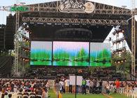 На открытом воздухе СИД показывает экран СИД p 4 со структурой ферменной конструкции и этапа для концерта