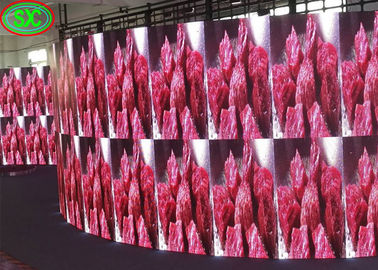 Curve Led Outdoor Advertising Screens Full Color P4.81 Высокий показатель обновления Внутренний полноцветный светодиодный экран