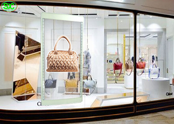 Прозрачная светодиодная панель высокой яркости, полноцветная вывеска SMD2121, прозрачный светодиодный дисплей