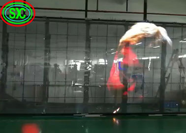 Легкий вес Прозрачная светодиодная видеостенная сетка Billboard Glass Display водонепроницаемая прозрачная светодиодная видеостень