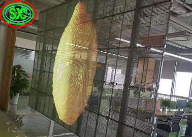 Легкий вес Прозрачная светодиодная видеостенная сетка Billboard Glass Display водонепроницаемая прозрачная светодиодная видеостень