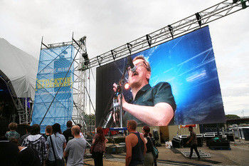 Внешний водонепроницаемый полноцветный SMD2727 40000dots/sqm P5 Stage LED Video Wall