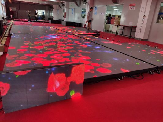 Хорошая цена Светодиодная танцевальная панель P4.81 для помещений и улицы, полноцветная, 1000x500 мм, гарантия 3 года онлайн