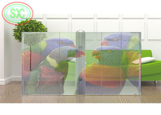 Прозрачный светодиодный экран P3.91-7.82 мм для помещений, 1500 нит, SMD видеостена