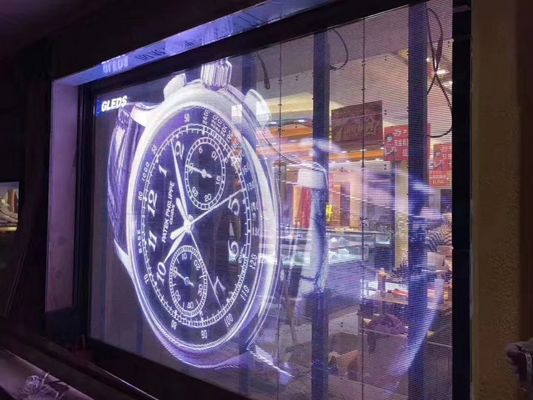 Торговый центр Мода полный цвет П3.91-7.82 Прозрачный светодиодный экран Стеклянный занавес