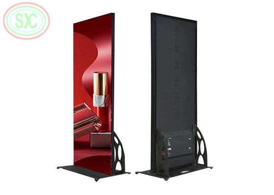 4K бесшовный внутренний пол стоящий плакат светодиодный дисплей P2.5 светодиодный знак передвижной