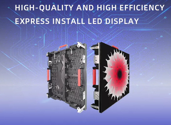 Внешний HD P2.976 Led Screen Rental Cabinets Die Casting Aluminum 3840Hz полноцветный светодиодный дисплей