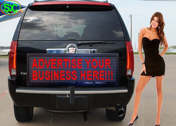 Одиночный дисплей знака СИД автомобиля красного цвета с электропитанием Meanwell, высокой задней частью Defitination автомобиля