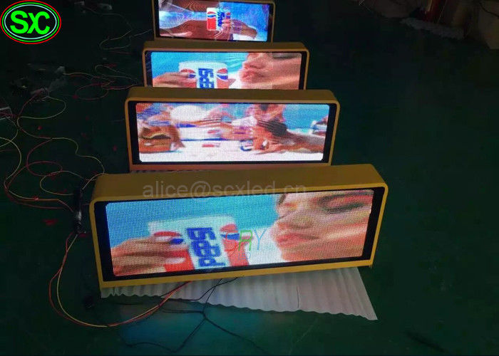 Крыша такси автомобиля полного цвета П5 РГБ привела зрение управлением дисплея 3Г знака супер ясное