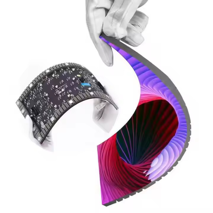 P4 Curving LED Video Screen Curtain Flexible Led Display Module full Color