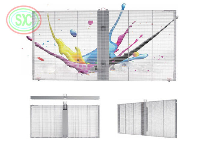 Алюминиевый шкаф Прозрачный светодиодный дисплей G7.82-7.82 для производительности