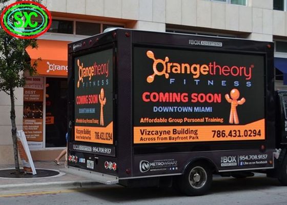 Наружный полноцветный мобильный рекламный грузовик фургон трейлер светодиодный дисплей с 6 мм пикселями и 192 * 192 мм размер модуля