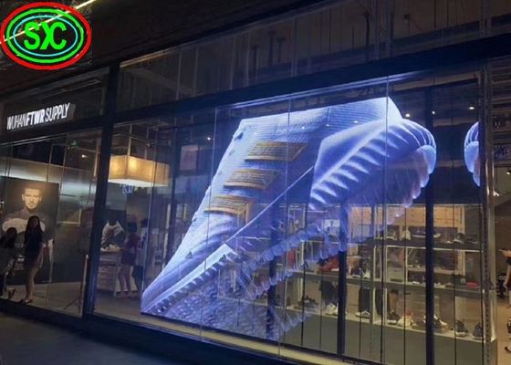 Материал шкафа на открытом воздухе прозрачной заливки формы П3.91 экрана СИД стеклянной алюминиевый