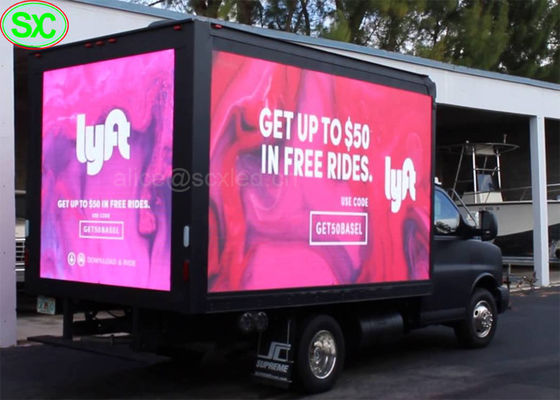 Мобильный дисплей СИД коробки трейлера тележки П6, знак СИД цифров экрана ТВ корабля