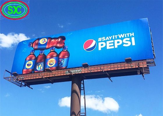 Die Cast Aluminum Cabinet Outdoor Full Color LED Screen 720Hz Refresh Frequency