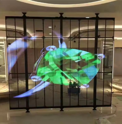 Cabinet Weight 6.2kg Transparent LED Screen Offering Driving Method and Module Weight 0.2KG per PC Optimized for Retail Storefronts