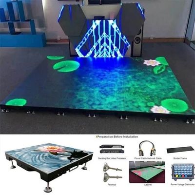 Хорошая цена 3840hz/s частота обновления и RGB 3IN1 управление для искрящегося света танцевального пола онлайн
