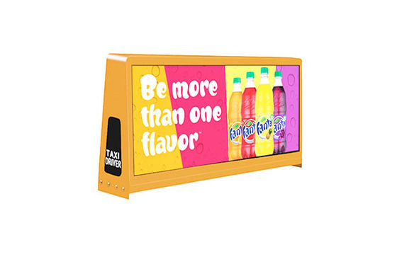 Водоустойчивый дисплей знака СИД автомобиля, на открытом воздухе сторона двойника экрана крыши такси полного цвета