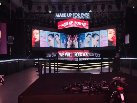 Экран приведенный P3.91 для концертов выставки, 500x500mm стены влияния HD арендный крытый видео-, система Новы, 1920hz обновленный тариф