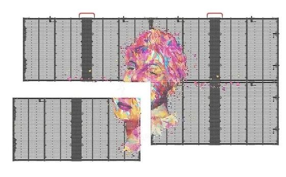 Прозрачный светодиодный экран P3.91-7.82 мм для помещений, 1500 нит, SMD видеостена