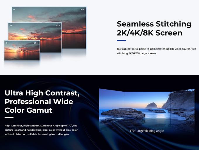 Система управления Nova Star 600*337.5 мм Сплавленный алюминиевый светодиодный экран для рекламы P0.9 P1.25 P1.56 16 9 4