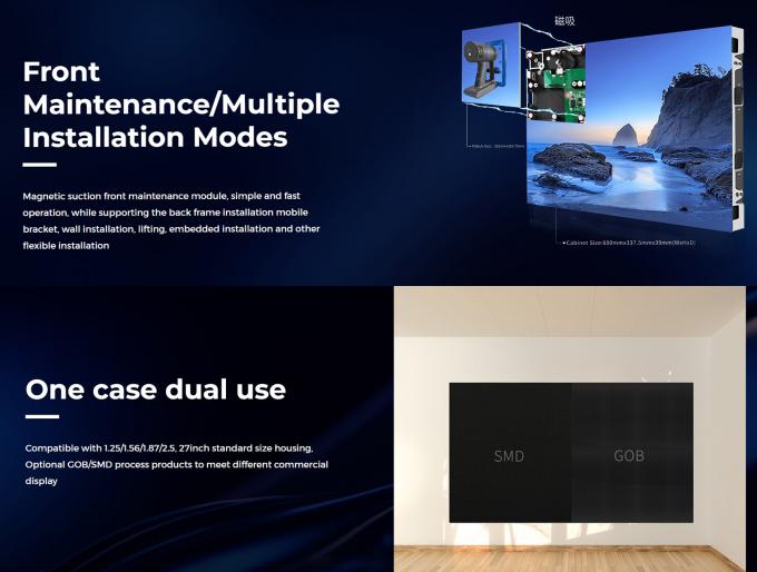 Система управления Nova Star 600*337.5 мм Сплавленный алюминиевый светодиодный экран для рекламы P0.9 P1.25 P1.56 16 9 5